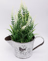 Market99 Artificial Flower with Pot, White, Plastic & Iron - MARKET 99