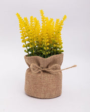 Market99 Artificial Flower with Pot, Yellow, Plastic - MARKET 99