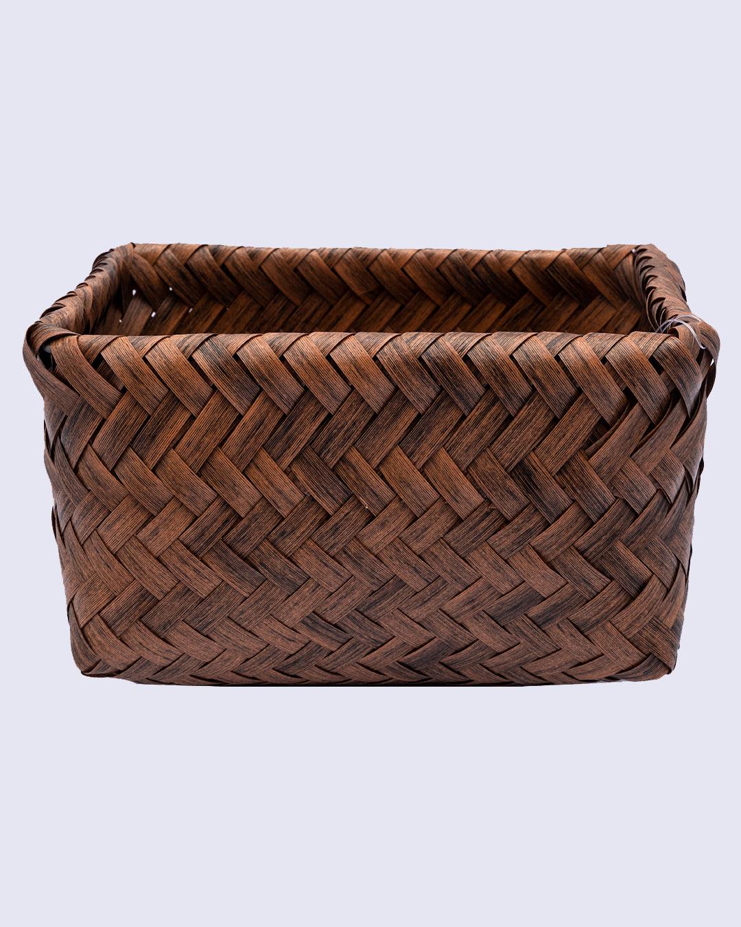 Market99 Baskets, for Storage, Brown, Plastic, Set of 3 - MARKET 99