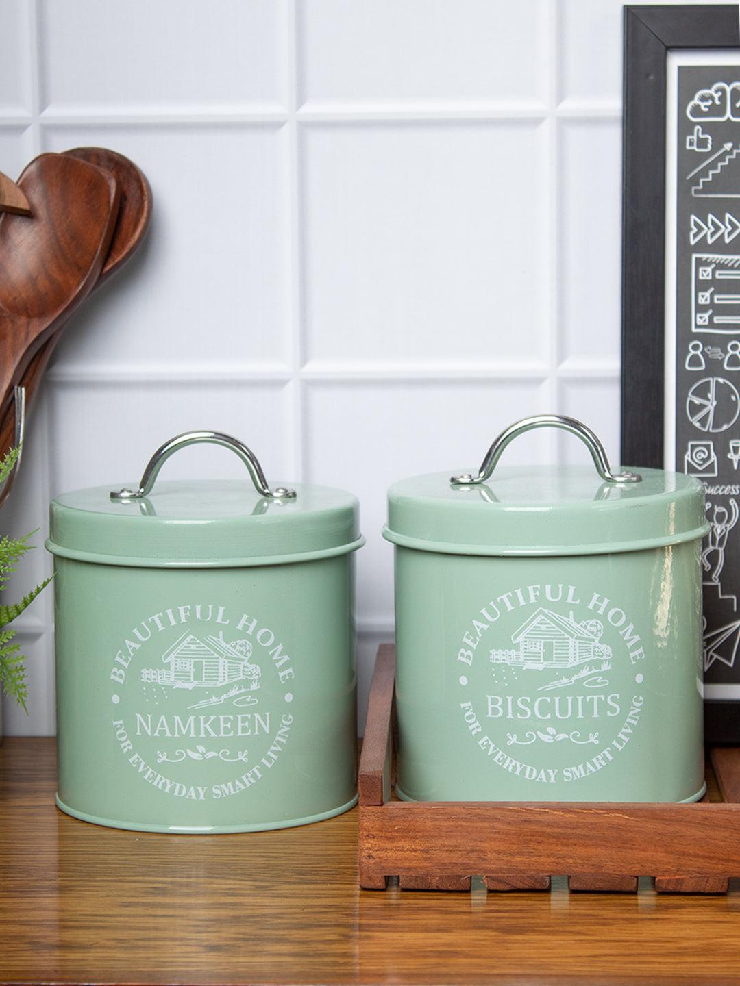 Market99 Biscuits & Namkeen Storage Jar with Lid - Set Of 2, Each 1300 mL - MARKET 99