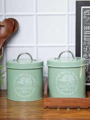 Market99 Biscuits & Namkeen Storage Jar with Lid - Set Of 2, Each 1300 mL - MARKET 99