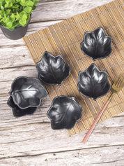 Black Melamine Chutney Bowls, Each 30mL, Set Of 6 Pcs
