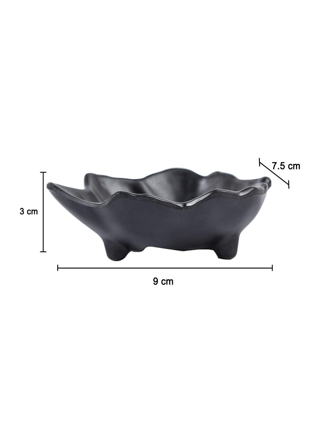 Black Melamine Chutney Bowls, Each 30mL, Set Of 6 Pcs