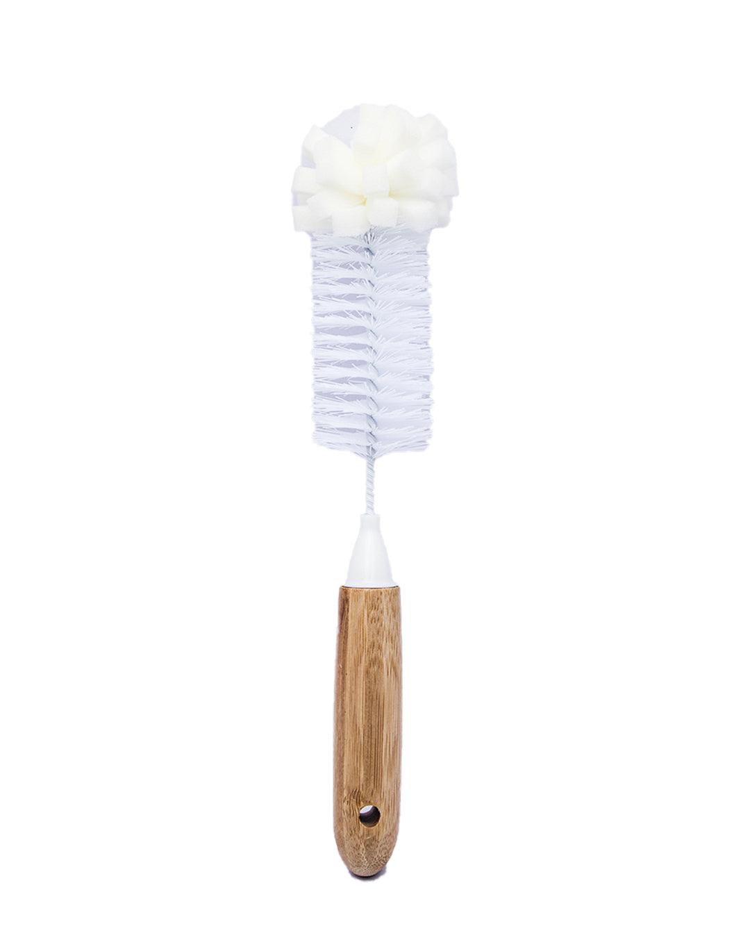 Market99 Bottle Cleaning Brush, with Bamboo Handle & Foam End - MARKET 99