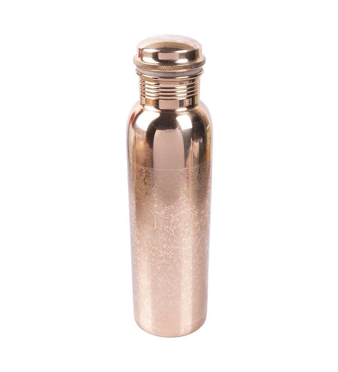 Market99 Bottle with Tumbler Set, 1 Bottle, 2 Tumblers, Copper, Set of 3, 1 Litre - MARKET 99