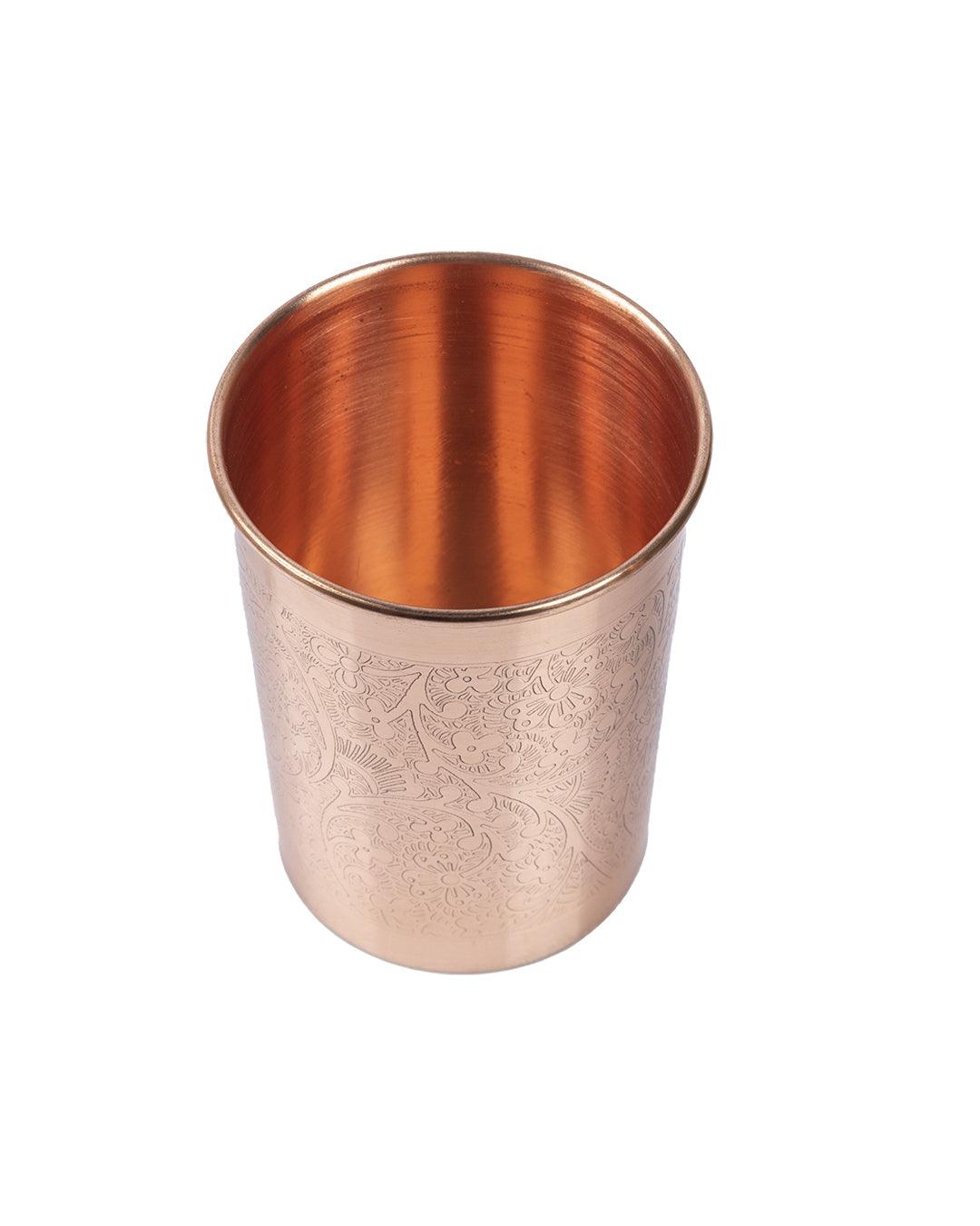 Market99 Bottle with Tumbler Set, 1 Bottle, 2 Tumblers, Copper, Set of 3, 1 Litre - MARKET 99