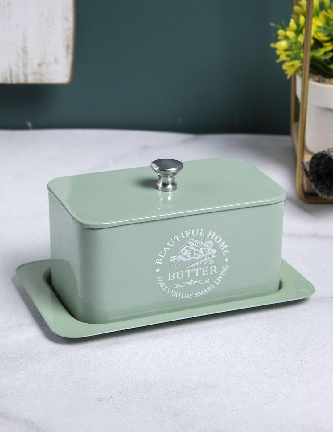 Butter Dish with Handle and Base