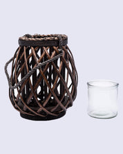 Market99 Candleholder, Willow, Lantern, Brown, Wood - MARKET 99