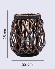 Market99 Candleholder, Willow, Lantern, Brown, Wood - MARKET 99