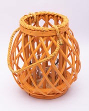 Market99 Candleholder, Willow, Lantern, Yellow, Wood - MARKET 99