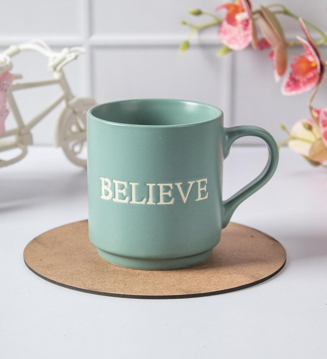 MARKET99 Ceramic Coffee Mug "BELIEVE" - 360 mL - MARKET 99