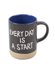 Ceramic Coffee Mug "EVERYDAY IS A START" - 360 mL