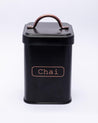 Market99 Chai Jar, Kitchen Decorative, Countertop Metal Storage Jar, Black, Mild Steel | (1 Litre) - MARKET 99