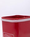 Market99 Chai Jar, Kitchen Decorative, Countertop Metal Storage Jar, Red, Mild Steel | (1 Litre) - MARKET 99