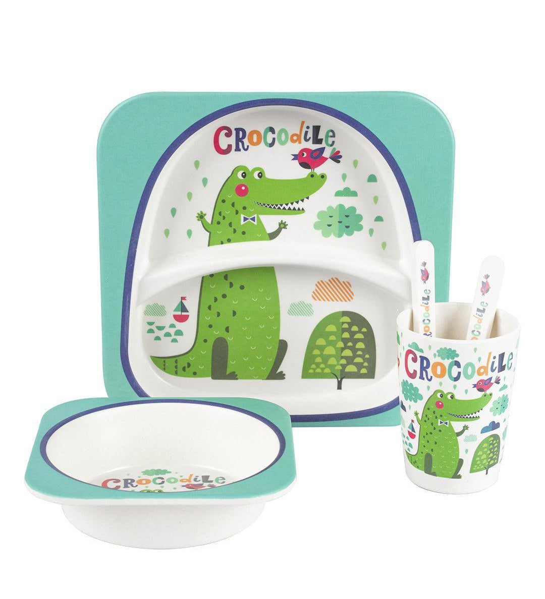 Market99 Children'S Pastel Dinner Set 1 Plate, 1 Bowl, 1 Tumbler, 1 Fork & 1 Spoon - MARKET 99