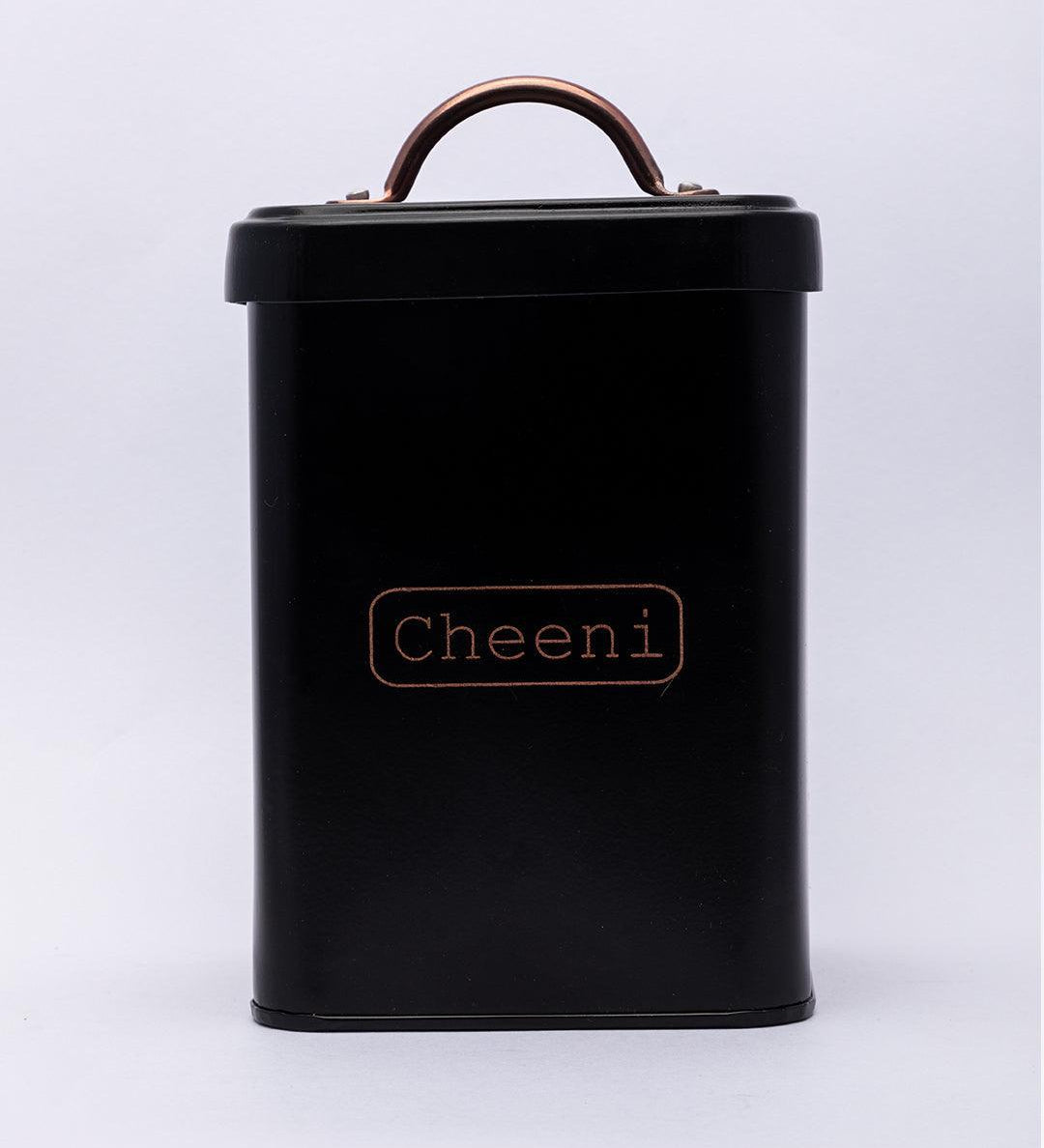 Market99 Chini Jar, Kitchen Decorative, Countertop Metal Storage Jar, Black, Mild Steel | (1.9 Litre) - MARKET 99