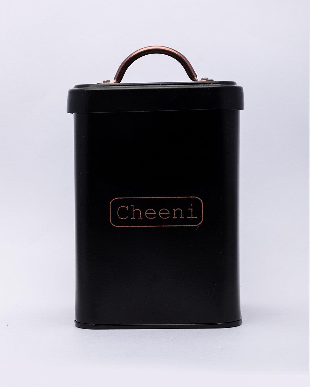 Market99 Chini Jar, Kitchen Decorative, Countertop Metal Storage Jar, Black, Mild Steel | (1.9 Litre) - MARKET 99