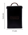 Market99 Chini Jar, Kitchen Decorative, Countertop Metal Storage Jar, Black, Mild Steel | (1.9 Litre) - MARKET 99