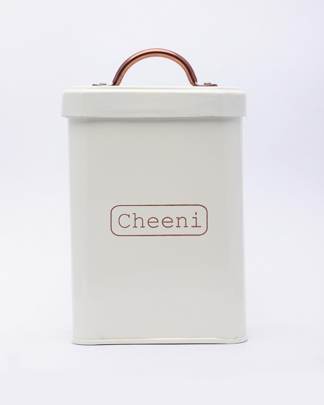 Market99 Chini Jar, Kitchen Decorative, Countertop Metal Storage Jar, Ivory, Mild Steel | (1.9 Litre) - MARKET 99