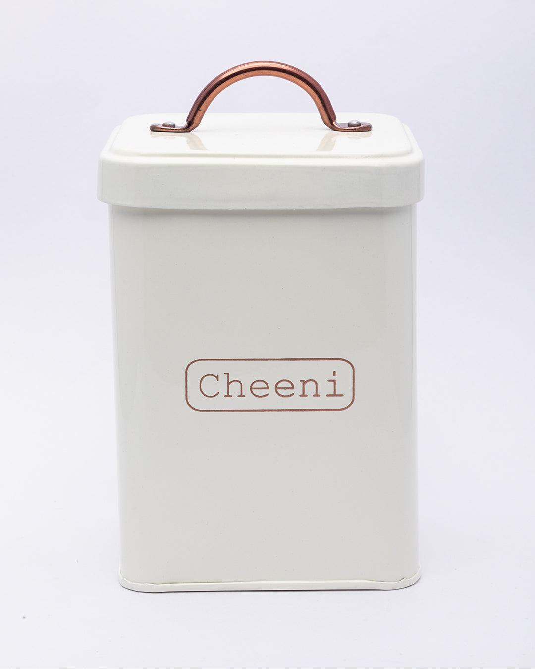 Market99 Chini Jar, Kitchen Decorative, Countertop Metal Storage Jar, Ivory, Mild Steel | (1.9 Litre) - MARKET 99