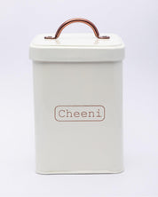 Market99 Chini Jar, Kitchen Decorative, Countertop Metal Storage Jar, Ivory, Mild Steel | (1.9 Litre) - MARKET 99