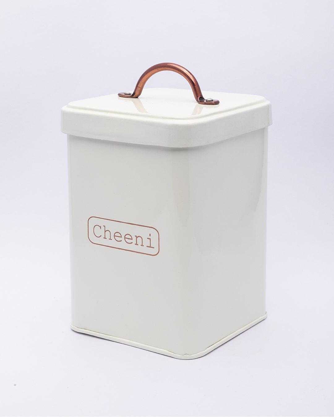 Market99 Chini Jar, Kitchen Decorative, Countertop Metal Storage Jar, Ivory, Mild Steel | (1.9 Litre) - MARKET 99