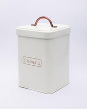 Market99 Chini Jar, Kitchen Decorative, Countertop Metal Storage Jar, Ivory, Mild Steel | (1.9 Litre) - MARKET 99