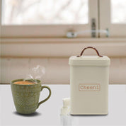 Market99 Chini Jar, Kitchen Decorative, Countertop Metal Storage Jar, Ivory, Mild Steel | (1.9 Litre) - MARKET 99