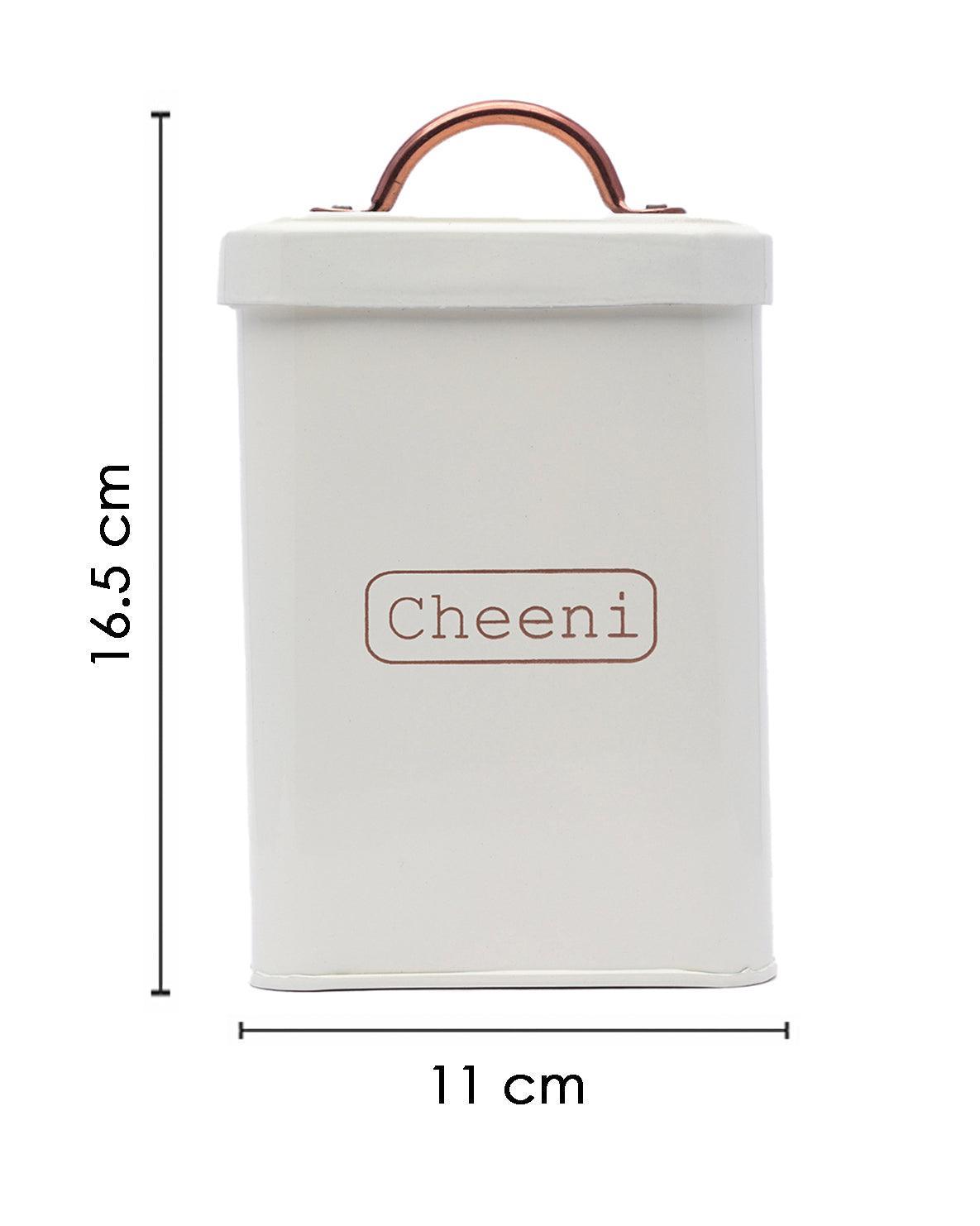 Market99 Chini Jar, Kitchen Decorative, Countertop Metal Storage Jar, Ivory, Mild Steel | (1.9 Litre) - MARKET 99