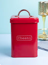 Market99 Chini Jar, Kitchen Decorative, Countertop Metal Storage Jar, Red, Mild Steel - MARKET 99