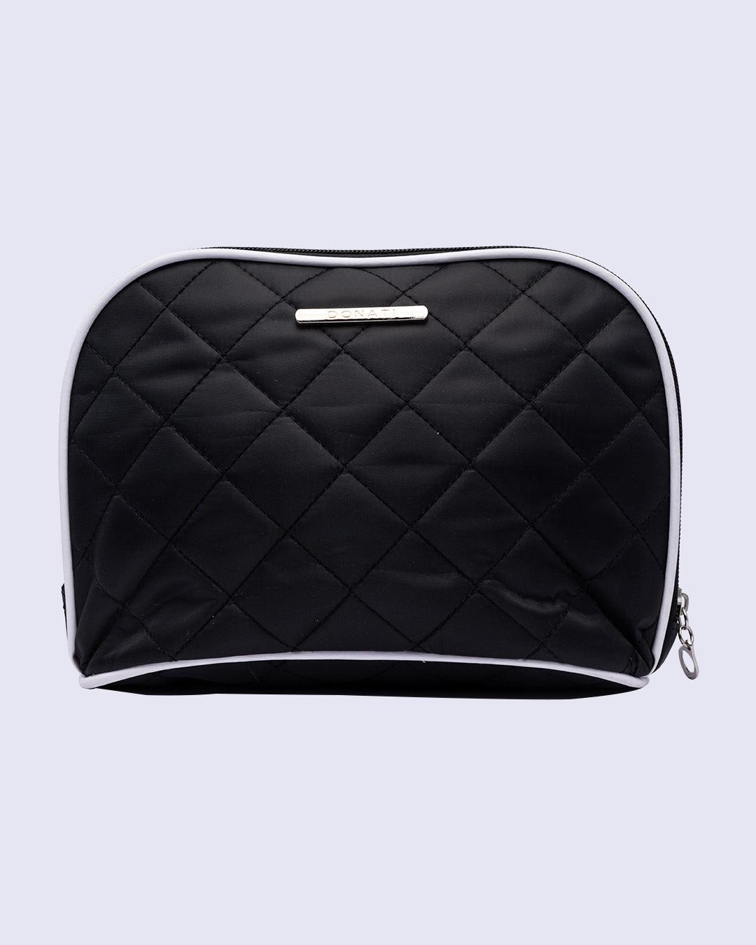 Market99 Cosmetic Bag, for Home & Travel, Black, Polyester - MARKET 99