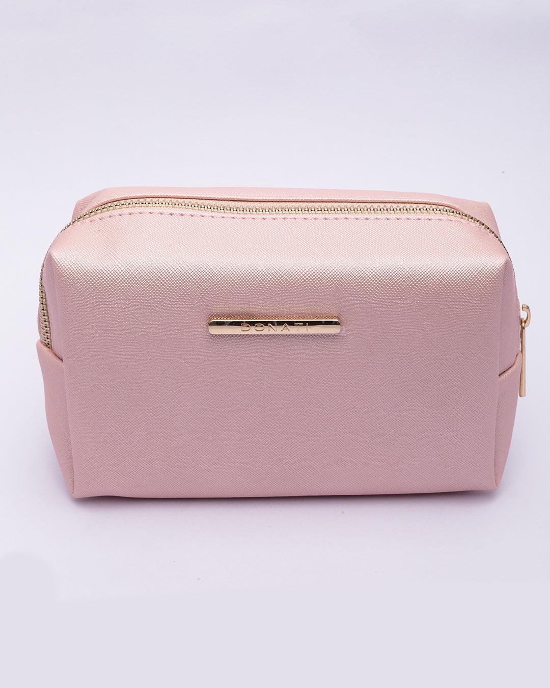 Market99 Cosmetic Bag, for Home & Travel, Pink, Rexine - MARKET 99