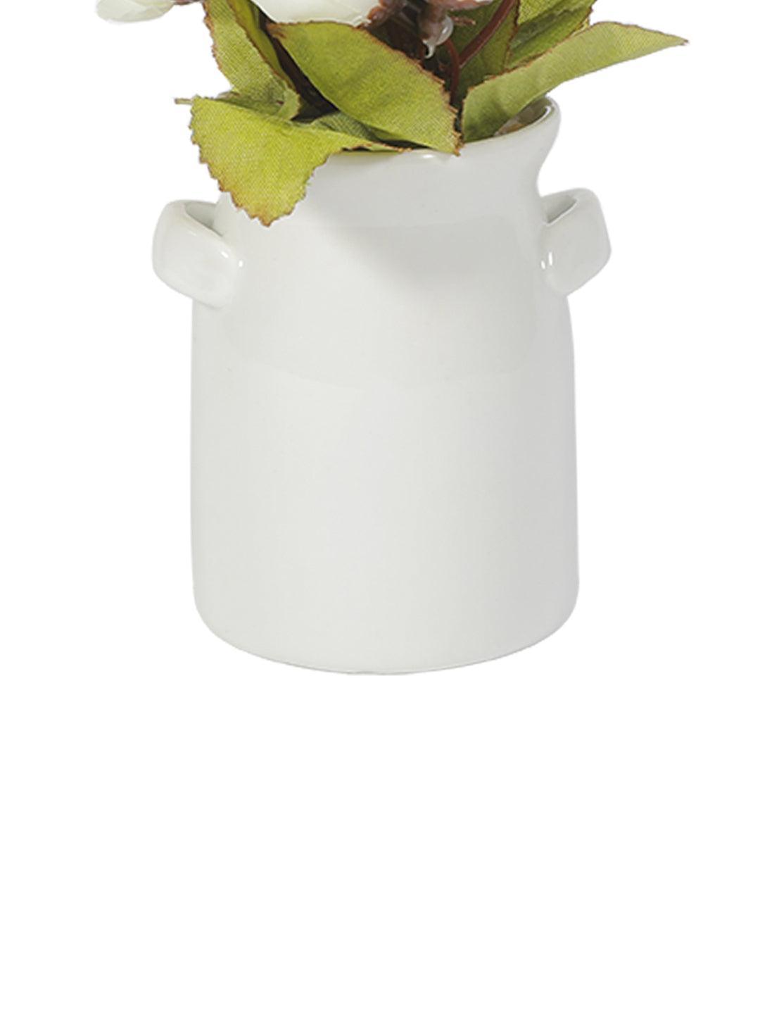 Market99 Cylindrical Plastic Flower With Pot - MARKET 99