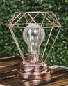 Market99 Decorative Lamp, Wired, Cordless, Battery Operated, Table Decorative Light, for Office & Home Décor, Copper Finish, Iron - MARKET 99