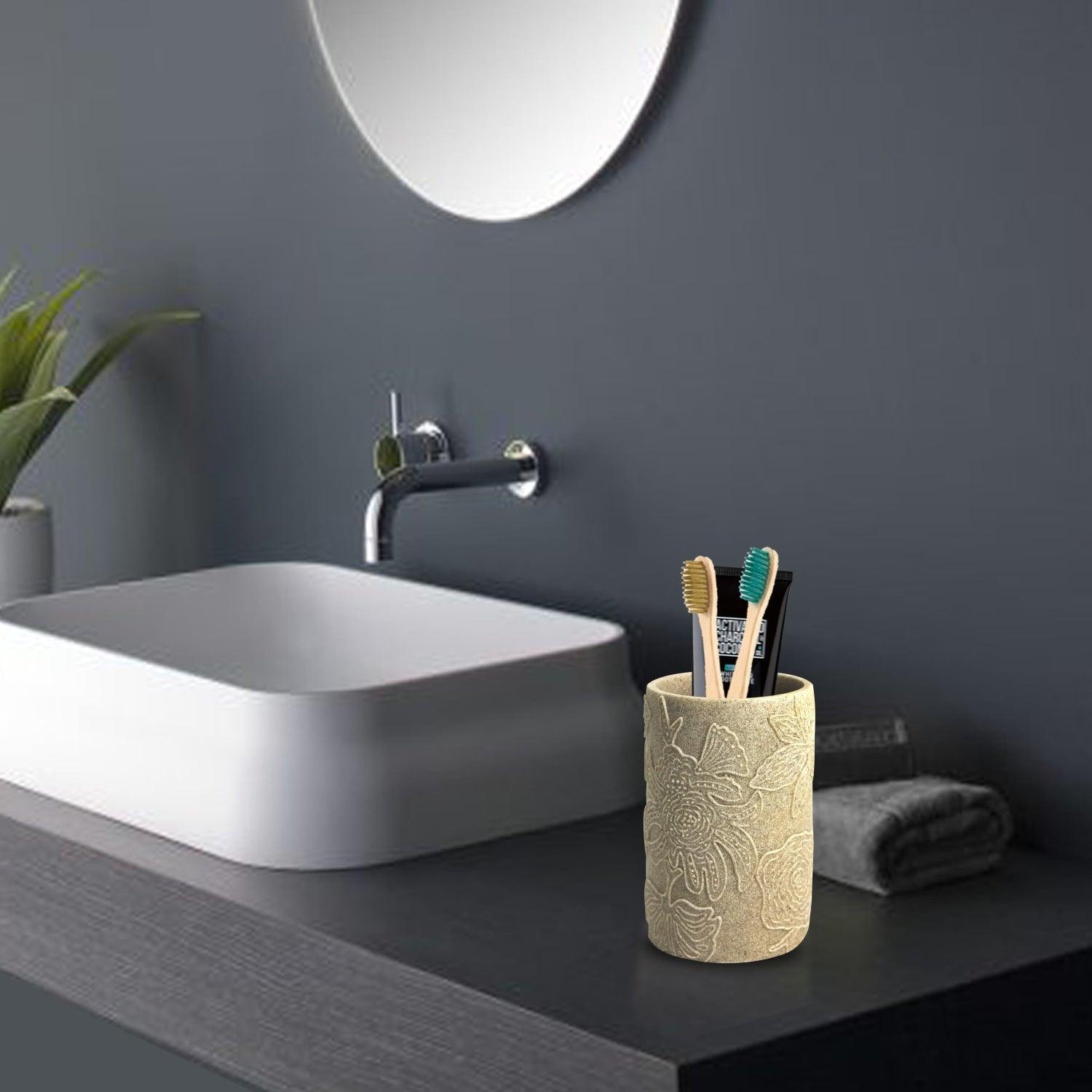 Market99 Embossed Leaf Design Tooth brush Holder - MARKET 99