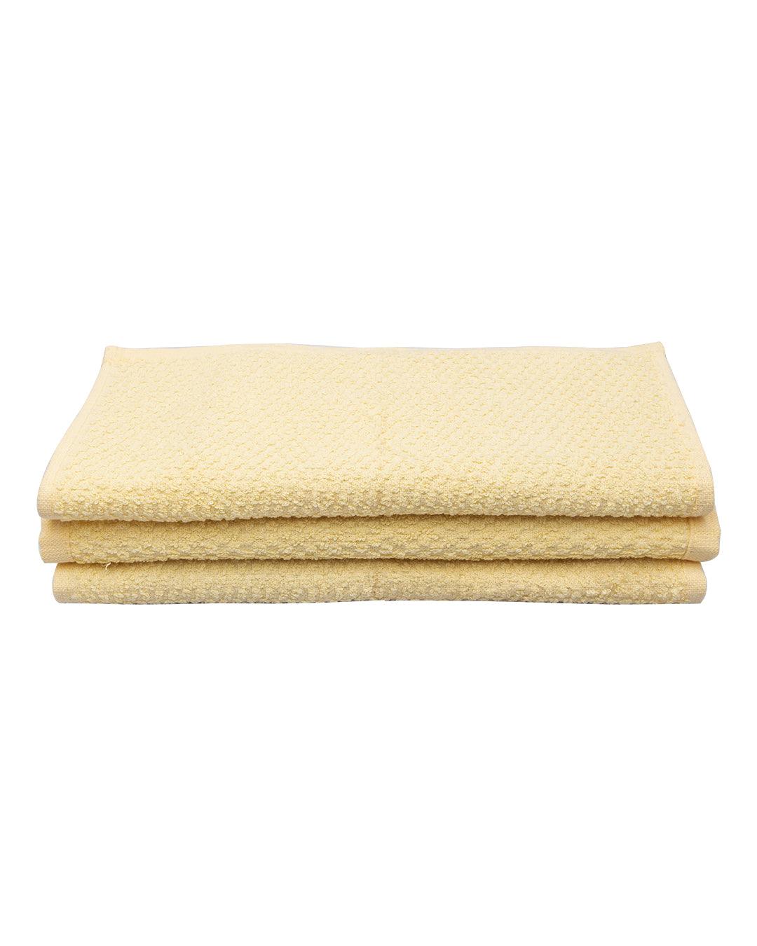Market99 Face Towel, Rose, Yellow, Cotton, Set of 3 - MARKET 99