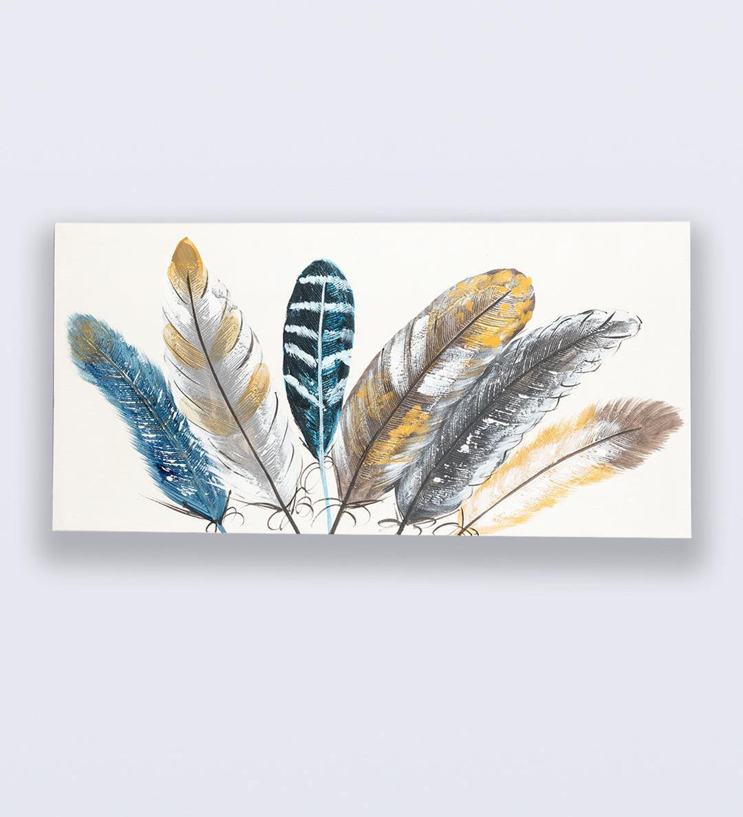 Market99 Feathers Oil Painting Artwork - MARKET 99