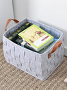 Market99 Felt Fabric Storage Basket Organizer Boxes (25 Litre) - 41X28X22Cm - MARKET 99