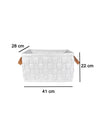 Market99 Felt Fabric Storage Basket Organizer Boxes (25 Litre) - 41X28X22Cm - MARKET 99