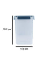 Market99 Food Storage Container, with Clip Lock, Blue, Plastic, 1.5 Litre - MARKET 99