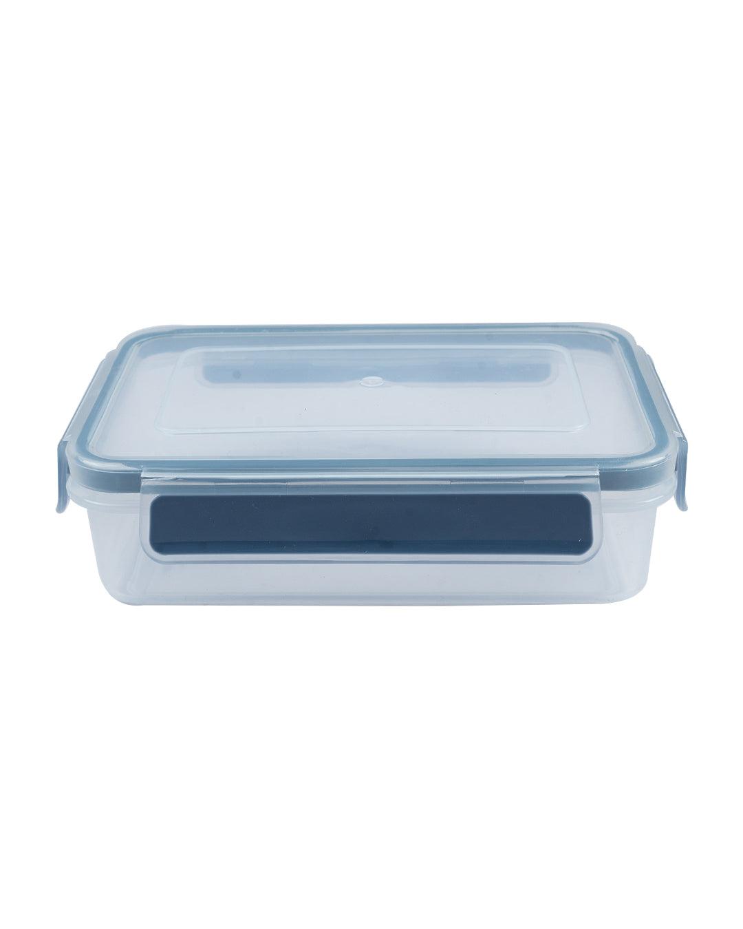 Market99 Food Storage Container, with Clip Lock, Blue, Plastic, 600 mL - MARKET 99