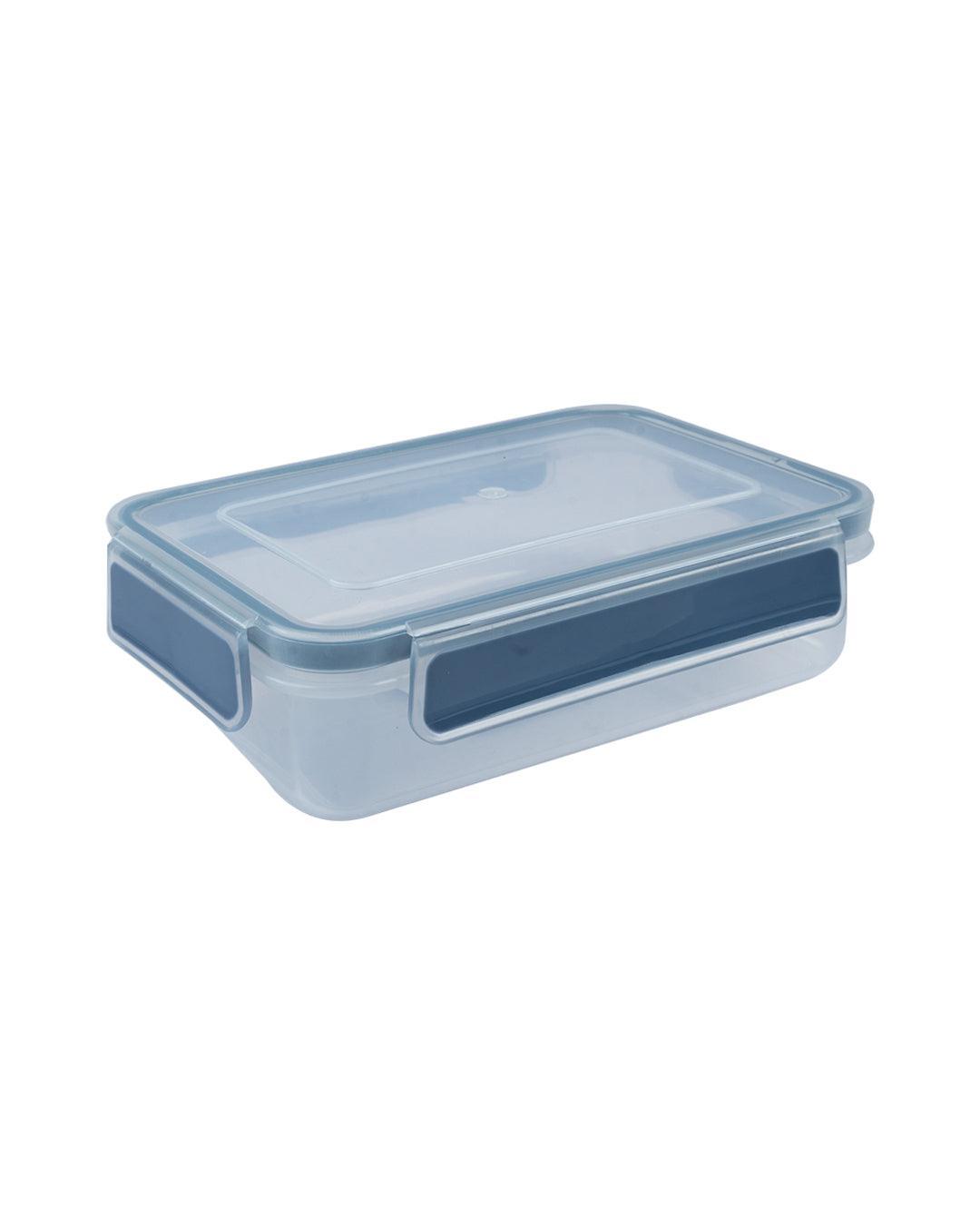 Market99 Food Storage Container, with Clip Lock, Blue, Plastic, 600 mL - MARKET 99