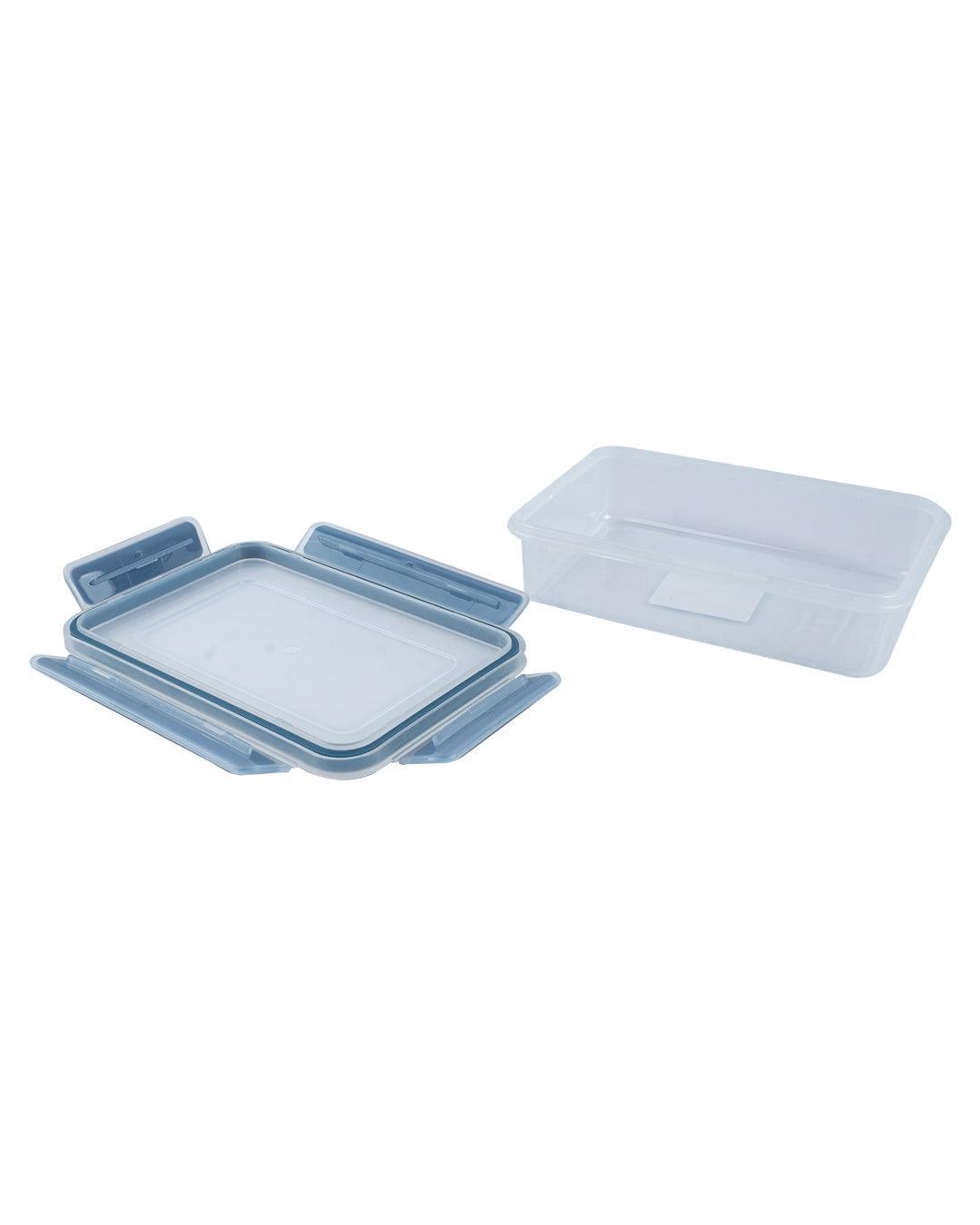 Market99 Food Storage Container, with Clip Lock, Blue, Plastic, 600 mL - MARKET 99