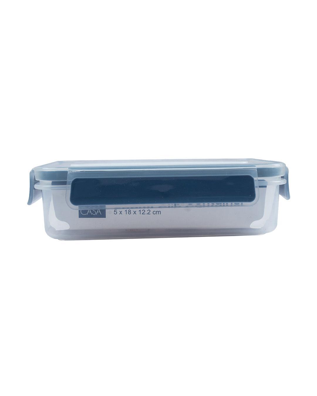 Market99 Food Storage Container, with Clip Lock, Blue, Plastic, 600 mL - MARKET 99