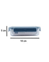 Market99 Food Storage Container, with Clip Lock, Blue, Plastic, 600 mL - MARKET 99
