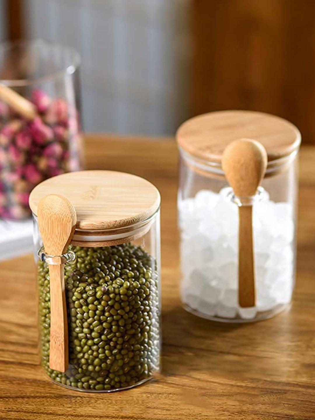 Market99 Glass Jar With Lid And Spoon - Food Storage, Kitchen & Dining –  MARKET 99
