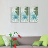 Market99 Hand Painted Tropical Leaf Oil Painting, on Canvas, Gallery Wrapped & Framed, Modern Artwork, Multicolour, Canvas Fabric - MARKET 99