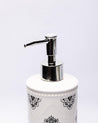 Market99 Handcrafted Dispenser, Rust Proof Chrome Finish Pump, for Dish Soap, Hand Sanitizer, & Liquid Soap, White, Ceramic, 230 mL - MARKET 99