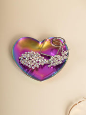 Market99 Heart Shaped Stainless Steel Jewellery Holder Tray - MARKET 99