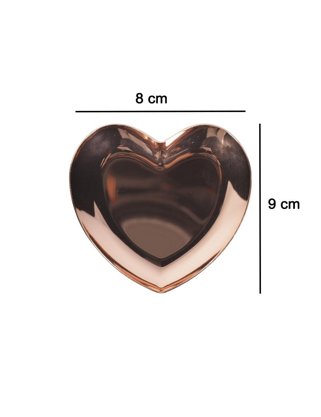 Market99 Heart Shaped Stainless Steel Jewellery Holder Tray - MARKET 99